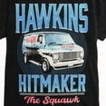 thumbnail image 2 of Stranger Things 5 Hawkins Hitmaker Van Radio Station Men's Black Crew Neck Short Sleeve Tee-Large, 2 of 7