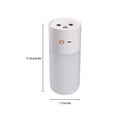 thumbnail image 3 of Cateissary Humidificador LED Difusor de aire Auto-apagado Mist Maker Pulverizador de niebla portátil Humidificadores blanco, 3 of 6