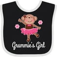 thumbnail image 3 of Inktastic Grammie Girl Ballerina Monkey Girls Baby Bib, 3 of 4