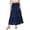 Skirt 388# Navy, variant on oqasdz Maxi Skirts for Women Casual Elegant High Waisted A Line Flowy Ruffles Solid Color Tiered Thin Breathable Formal Long Skirt