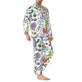 thumbnail image 2 of Vsdgher Fun Animal with Unicorn Mens Pajama Set, Soft Warm Long Sleeve Sleepwear, Cozy Button-Down Pjs for Men-XX-Large, 2 of 7