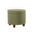 thumbnail image 3 of HomePop Round Storage Ottoman, Multiple Colors, 3 of 9