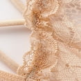 thumbnail image 7 of Bra and Panty Set Women Fashion Lace Backless Solid Strap Wrap Hollow Out Bra Underwear V-Neck No Underwire Bra Feature Hook and Eye Closure Longline Bra Style Y-229 , Beige S, 7 of 7