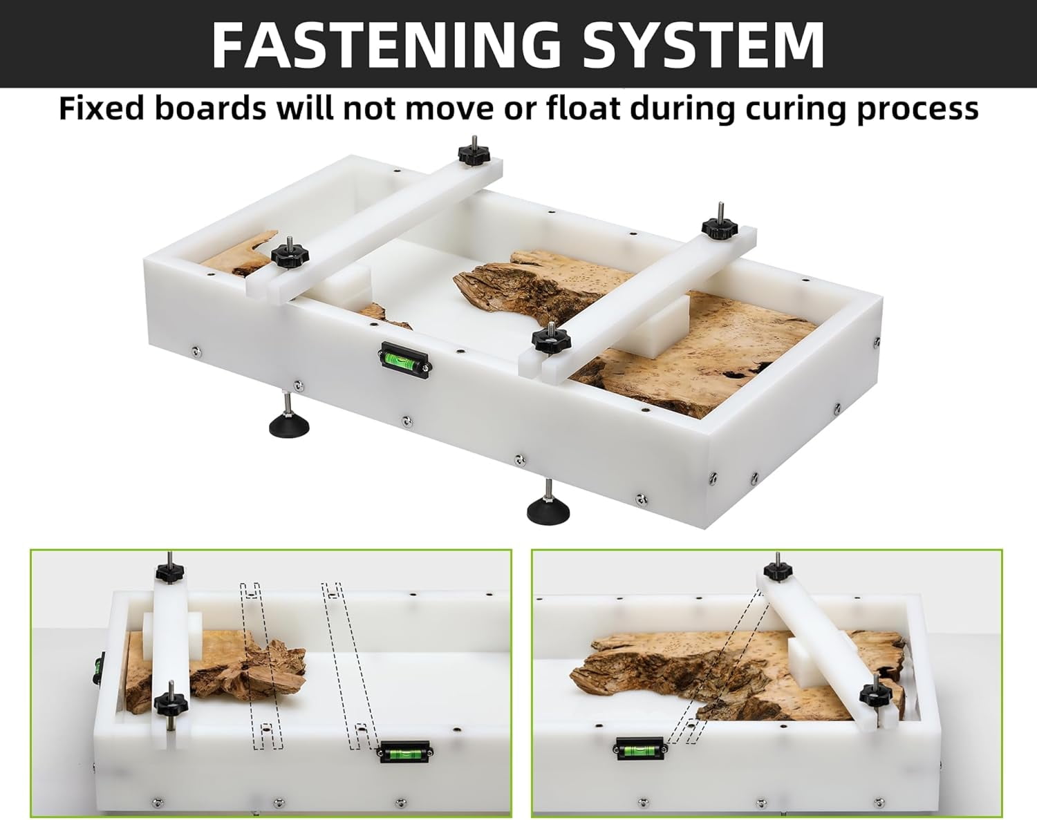 Large Reusable Epoxy Resin Mold 36x18x3 Inches, Adjustable & Leak-Proof Design, Heavy Duty Silicone Form for River Tables, Coffee Tables, Trays, Cutting Boards, DIY Resin Casting Projects