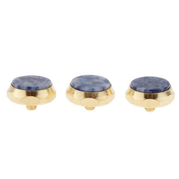 Botones para de trompeta, 3 piezas, accesorios para trompeta, diferentes colores, alto , c Azul oscuro