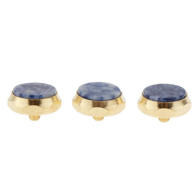 TISHITA 3pcs Trumpet Finger Buttons Cover Musical Instrument Trumpet Parts Dark Blue
