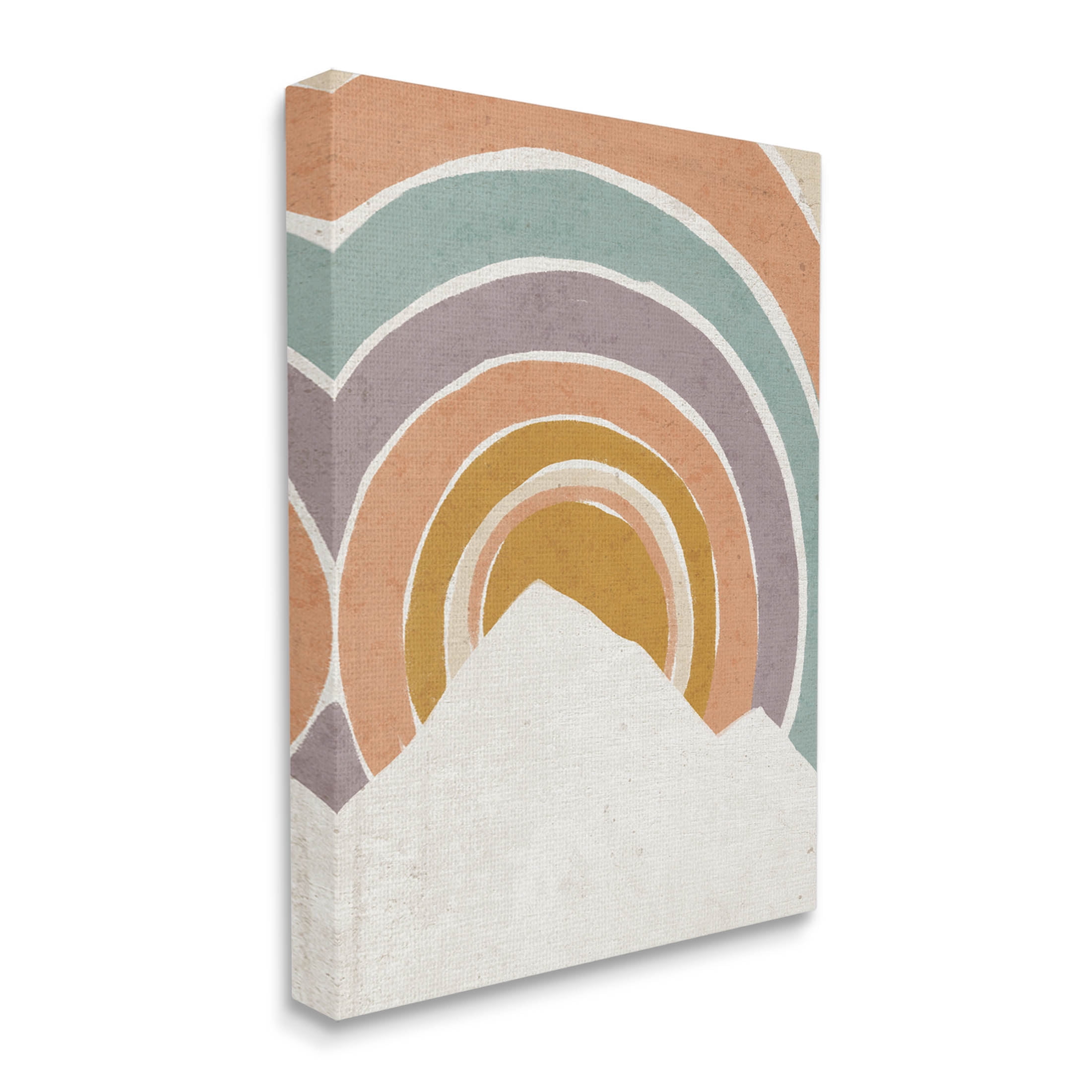 Stupell Industries Circular Geometric Mountain Landscape Graphic Art Gallery Wrapped Canvas Print Wall Art, Design by Loni Harris