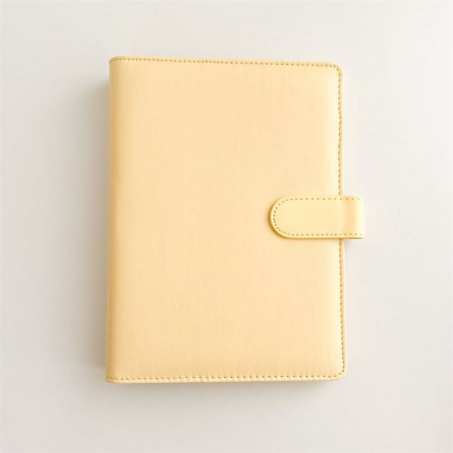 Álbum de fotos de 3 pulgadas con cuatro cuadrículas y hojas sueltas con hebilla magnética de PU en combinación de colores rosa y blanco para guardar tarjetas pequeñas