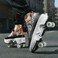 thumbnail image 1 of Chaussures Décontractées Deviennent des Patins à Roulettes en une Seconde. Patins à Roulettes à Double Usage à Quatre Roues, 1 of 5