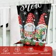 thumbnail image 2 of Christmas Blanket, Red Gnomes Christmas Throw Blanket, Xmas Home Decor, Soft Flannel Throw Blankets 50x60, 2 of 6