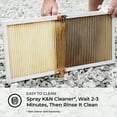 thumbnail image 3 of K&N 14x24x1 AC Furnace Air Filter; Lifetime Washable Reusable Filter; Merv 11; Filters Allergies, Pollen, Smoke, Dust, Pet Dander, Mold, Smog, and More; Breathe Clean Fresh Air: HVC-11424, 3 of 15