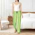 thumbnail image 4 of Disketp yellow and green houndstooth Pajamas Pants for Women, Lounge for Women,Women’s Pajama Lounge Pants-Large, 4 of 6