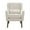 Beige, variant on DEALTOPS Upholstered Accent Chair Modern Armchair with Chenille Fabric Lounge for Bedroom-Dark Blue