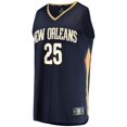 thumbnail image 2 of Men's Fanatics Trey Murphy III Navy New Orleans Pelicans Fast Break Replica Jersey - Icon Edition, 2 of 3
