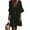 65-black rompers for women, variant on UPPADA Summer Beach Romper Womens V Neck Bell Sleeve Eyelet Button Front Jumpsuit Casual Comfy One Piece Overall Flowy Dress with Pockets Blue,M
