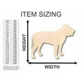 thumbnail image 2 of Unfinished Wood Pitbull Dog Shape - Animal - Pet - Craft - up to 46" DIY 46" / 1", 2 of 3