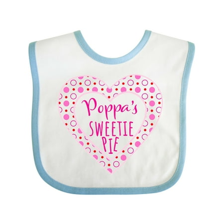 

Inktastic Poppa s Sweetie Pie with Pink Hearts Boys or Girls Baby Bib