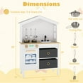thumbnail image 3 of Gymax Kids Play Kitchen w/2 Stoves Rotation Knobs Faucet Sink Dishwasher Drawers, 3 of 10