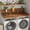 Walnut, variant on GDF Studio 54" Washer Dryer Countertop Organizer, Spacious Double Layer Wooden Laundry Shelf, Walnut