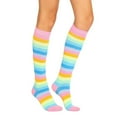 thumbnail image 1 of Rainbow Print Stockings for Women  Knee-High Style, 1 of 8