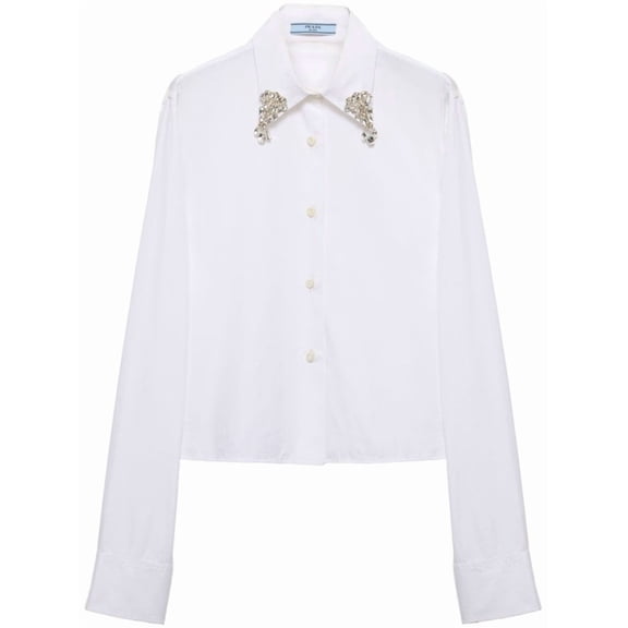 Prada Embroidered Shirt – White (Women's)