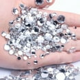 thumbnail image 5 of U8MO 1300pcs Mixed Size 3mm-10mm Acrylic Round Diamond Flatback Rhinestone Gems-Clear, 5 of 6