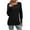Black, variant on XFLWAM Women's Crew Neck Puff Long Sleeve Shirts Casual Loose Fit Pullover Tunic Tops Trendy Comfy Solid Basic T Shirts Blue L
