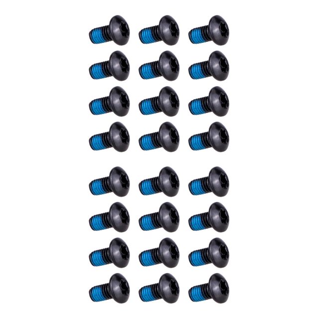 sweethay 12 Uds. De tornillos de Rotor de freno de disco de bicicleta de colores T25 M5x10mm, tornillos de fijación de Rotor de freno de disco Negro 2Conjunto