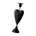 thumbnail image 3 of Portavelas cónico de hierro negro decorativo elegante centro de mesa tradicional adorno de mesa para recepción de boda resistente 55x23cm, 3 of 8