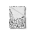 thumbnail image 2 of Black and White Soft Flannel Fleece Throw Blanket, Romantic Natures in Sketch Art Style Monochromatic Rose Bouquet, Cozy Plush for Indoor and Outdoor Use, 70" x 90", Black White, by Ambesonne, 2 of 5
