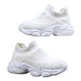thumbnail image 4 of Zanarzt Sneakers for Boys Kids Sneakers for Boys Girls Running Tennis Shoes Lightweight Breathable Sport Athletic White,US 2, 4 of 5