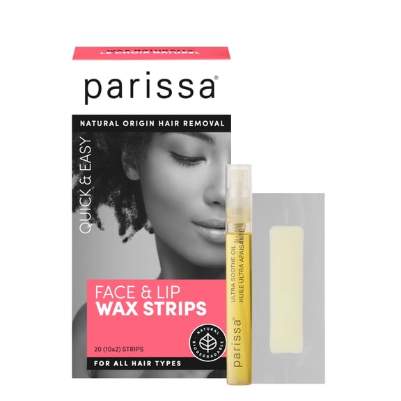 Parissa Face & Lip Wax Strips Ready-to-Use Small Strips for Facial Hair Removal