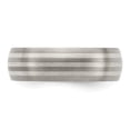 thumbnail image 4 of Edward Mirell Titanium with Sterling Silver Inlay Brushed 7mm Band, 4 of 7