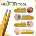 thumbnail image 3 of Pinzas para cejas aaasportx Professional Slant Top Golden, 3 of 9
