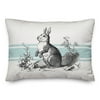 Creative Products Vintage Stripe Bunny 14x20 Spun Poly Pillow