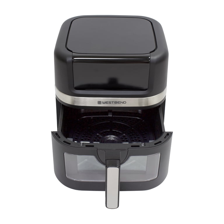 West Bend 7-Quart Air Fryer - Digital Touchscreen With 13 Presets, View Window & Nonstick Basket (1700W, Black)