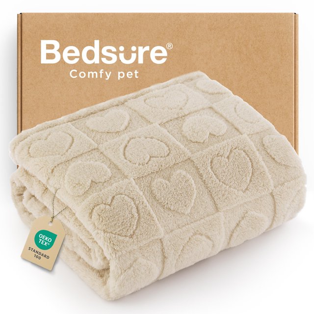 Manta para perros Bedsure, tamaño mediano, 76 x 102 cm, 300 g/m², forro polar coral