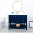 thumbnail image 6 of Elegant Decor Metropolis 42" Solid Wood and Metal Single Bathroom Vanity in Blue, 6 of 8