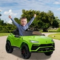 thumbnail image 2 of Green 12V Lamborghini Battery Powered Ride On Cars with Remote Control, LED Lights, MP3, USB, Aux, Gifts for Boys Girls, 2 of 9