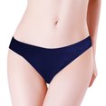 thumbnail image 2 of Audhol Cotton Thongs for Women! Womens Underwear Cotton Bikini Panties Lace Soft Hipster Panty Ladies Stretch Full Briefs Underwear Women Pack Navy L, 2 of 6