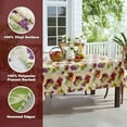 thumbnail image 4 of Avalon Fresh Ripe Fruit Vinyl Tablecloth with Flannel Backing - Apples, Peaches, Pear and Grape Fruit Print Flannel Backed Easy Care Vinyl Tablecloth, 52" x 52" Square, 4 of 10
