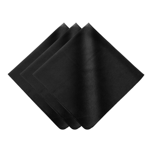 Uxcell 3Pcs Soft Eyeglass Cloths, 15.8 x 15.8" Electronics Microfiber Cleaning Cloths Eyeglass Cleaning Fabric for Lens Wipes Glasses Cleaner Jewelry LCD Screens Cameras, Black