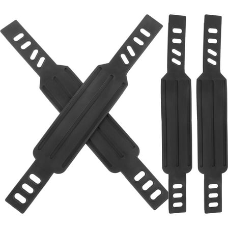 CATIEBYE Durable Bike Pedal Straps Black Plastic Fit Most Bikes for Daily Cycling 2Pairs