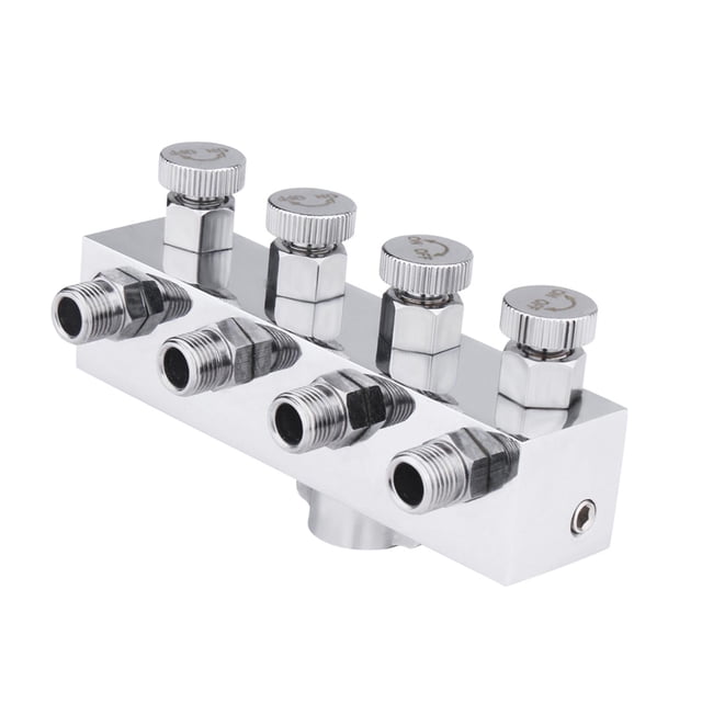 Adaptador de aerógrafo Macarena herramienta de reparación de pintura cobre salida de aire 1 de Cada 4