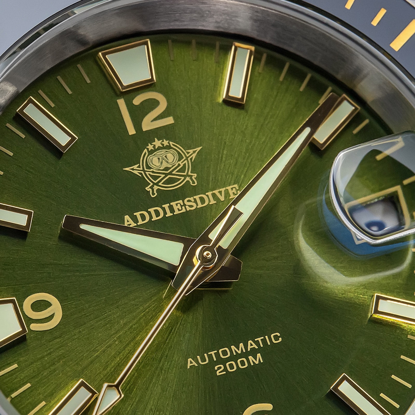 ADDIESDIVE Men's Automatic Diver Watch 200M Waterproof, Japanese Mechanical Movement, Sapphire Crystal & Ceramic Bezel, Super-LumiNova BGW9/C3, Stainless Steel Dive Watch