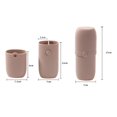thumbnail image 3 of Silicone Makeup Brush Holder, Travel Makeup Brush Case, Soft Portable Makeup Bag Cosmetic Pouch, Anti-Fall Out Cover, Waterproof, Travel Essentials, 2.8×6.7 Inch Face Brushes Holder,Coffee, 3 of 7