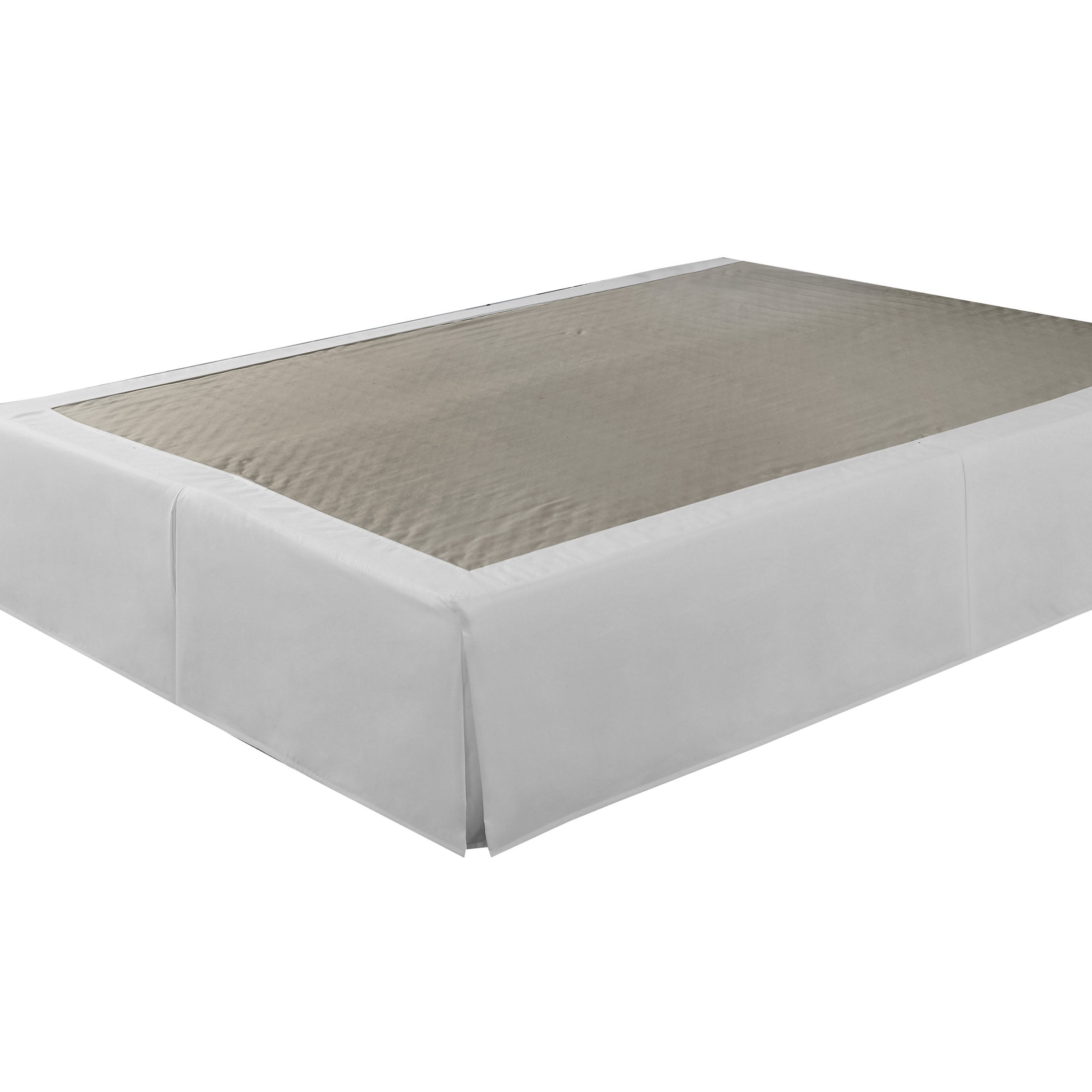 WonderSkirt Wraparound Tailored 15" Microfiber Bedskirt, White, Full