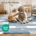 thumbnail image 4 of ODIKA 5'x7' Washable Area Rug Grey Interlocking Decorative Rectangle Mediterranean Inspired for Guest Room, Lounge, Apartment, Non-Slip Low Profile, Stain Resistant, 4 of 7