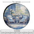 thumbnail image 2 of Heavy Duty Spare Tire Cover 14inch Blue Chairs And Flowers Weatherproof Universal Wheel Protectors Ink Oil Painting Watercolor Retro Universal Fit for Trailer SUV Truck Camper Travel Trailers, 2 of 8