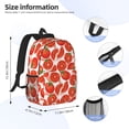 thumbnail image 5 of Goofa Tomatoes Pattern Lightweight Student Backpack for School, Water-Resistant, Adjustable Straps, Fits 15" Laptop, Multiple Pockets for Books, Accessories, 5 of 5